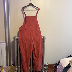 Women's 100% Cotton Wide Leg Overalls Plus Size 3XL Boho Indie Natural Fibers